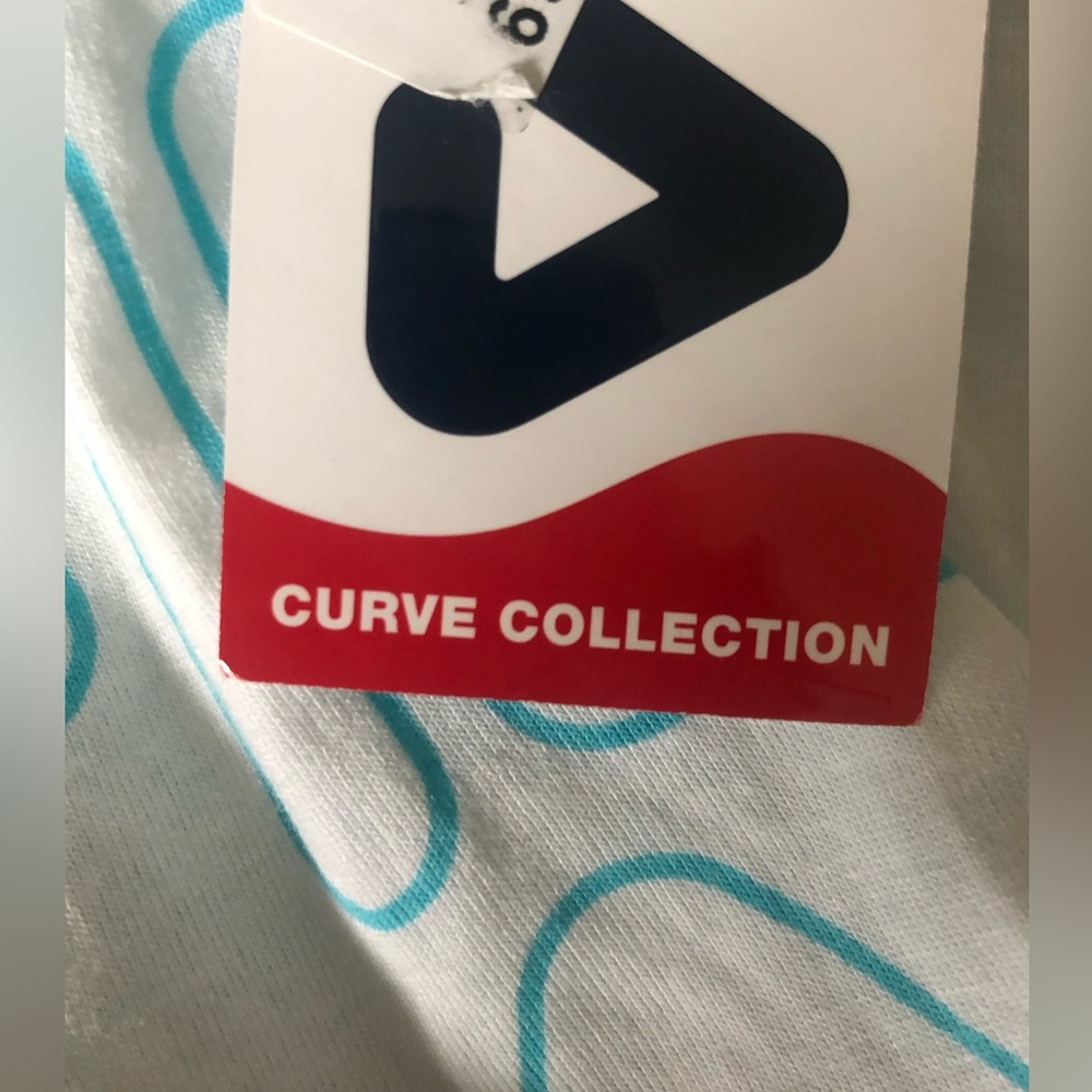 FILA NWT Said So Singlet Tank Racerback Logo Aqua Tie Back Athletic Top Plus 2X - Picture 2 of 9
